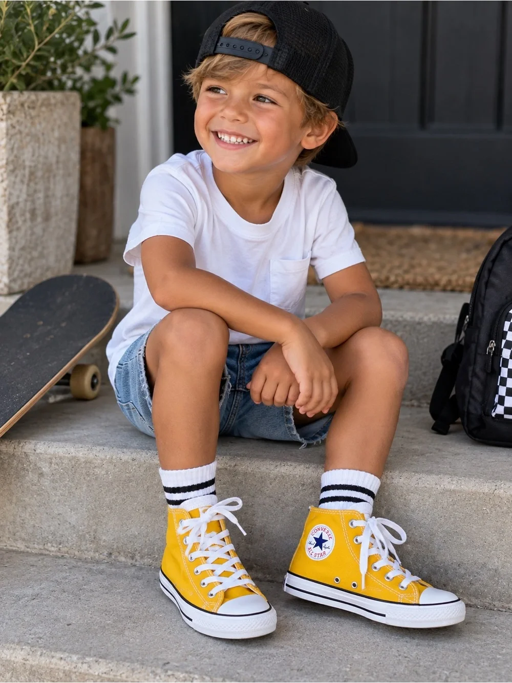 Converse Chuck Taylor All Star High Top Sneakers – Yellow – Youth Size 1